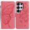  Samsung Galaxy S26 Ultra Fodral Fjäril Tryck Rosa