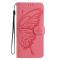  Samsung Galaxy S26 Ultra Fodral Fjäril Tryck Rosa
