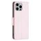  iPhone 15 Pro Max Fodral Litchi Shark Läder Roséguld