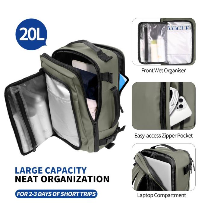 Bild 5, Tech-Protect Tech-Protect Ryggsäck 20L 40x20x25 Defender Olive Green