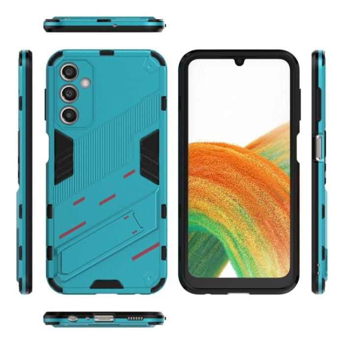 Bild 2,  Samsung Galaxy A24 5G Skal Hybrid Kickstand Blå