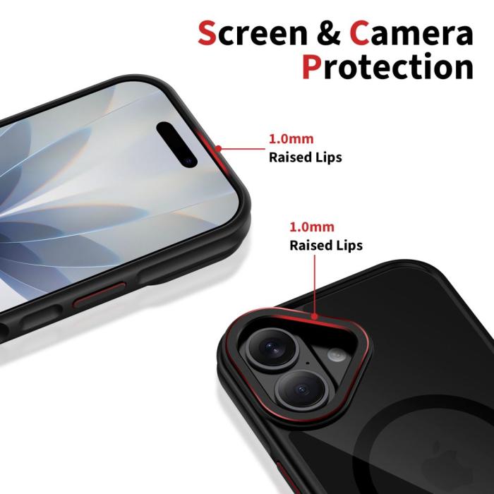 Bild 4, Tech-Protect Tech-Protect iPhone 17 Skal MagSafe MagHybrid Svart/Röd