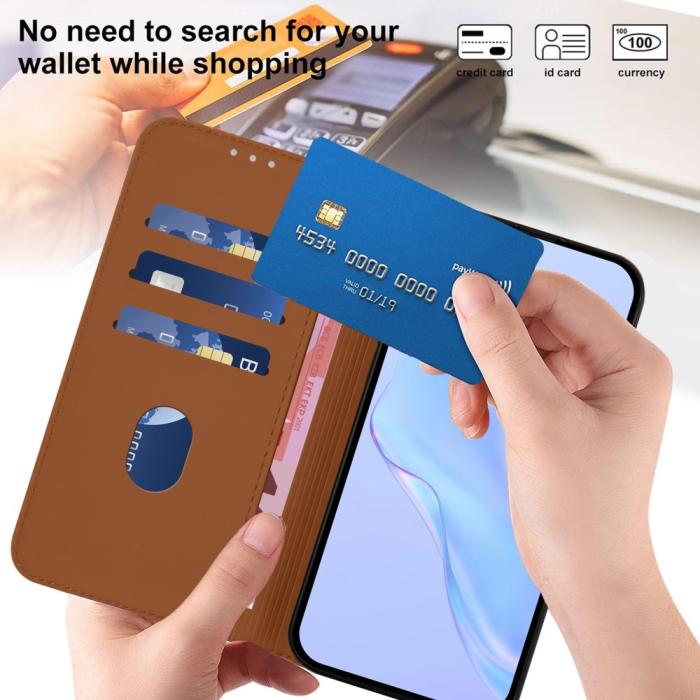 Bild 5,  Xiaomi Redmi Note 14 Pro/Pro Plus 5G Fodral Läder Brun