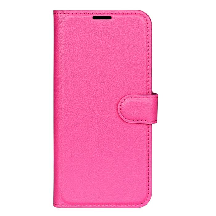 Bild 5,  Samsung Galaxy S25 Plus Fodral Litchi Läder Rosa