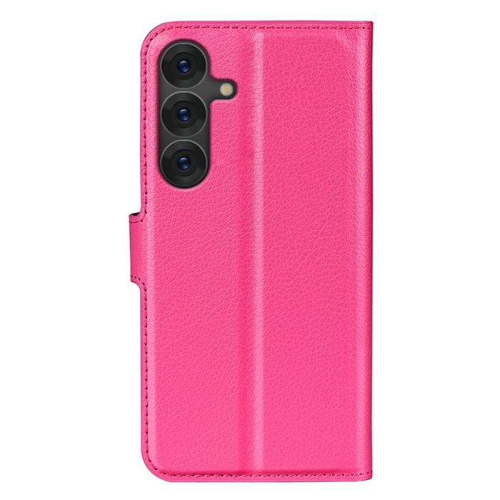 Bild 6,  Samsung Galaxy S25 Plus Fodral Litchi Läder Rosa