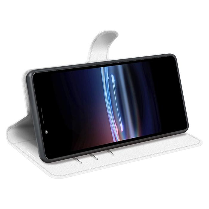 Bild 5,  Sony Xperia Pro-I Fodral Litchi Textur Vit