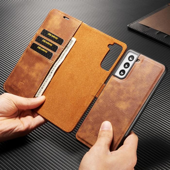 Bild 5, DG.MING Samsung Galaxy S21 - DG.MING 2in1 Magnet Fodral - Brun
