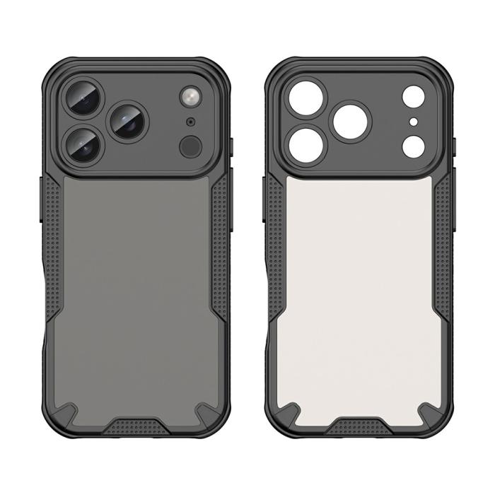 Bild 2,  iPhone 18 Pro / 17 Pro Skal Hybrid Frostat Transparent Svart