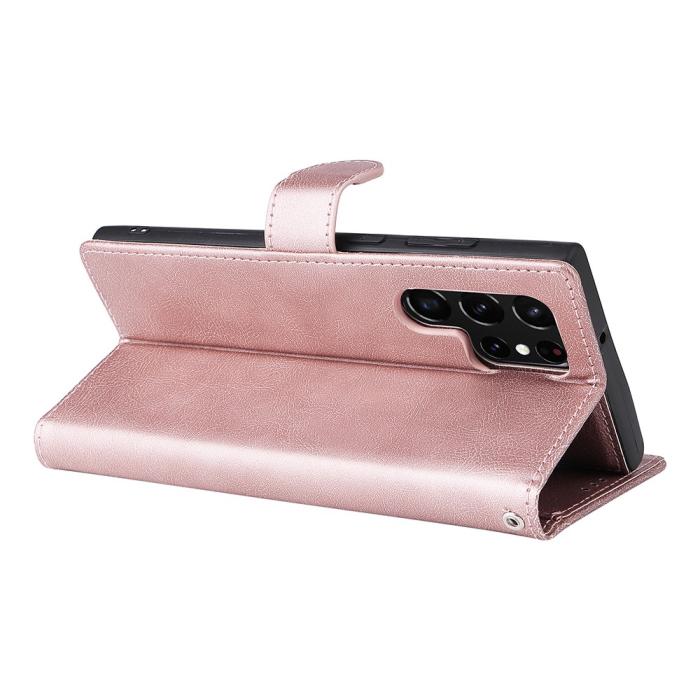 Bild 5,  Samsung Galaxy S22 Ultra Fodral 2in1 Magnet Roséguld
