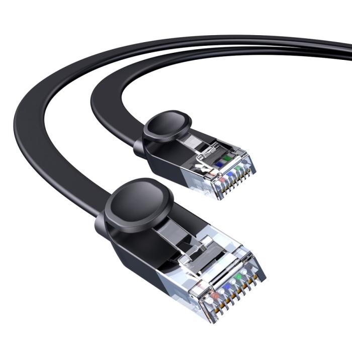 Bild 2, BASEUS Baseus 2m Cat6 Platt RJ45 Nätverkskabel Svart