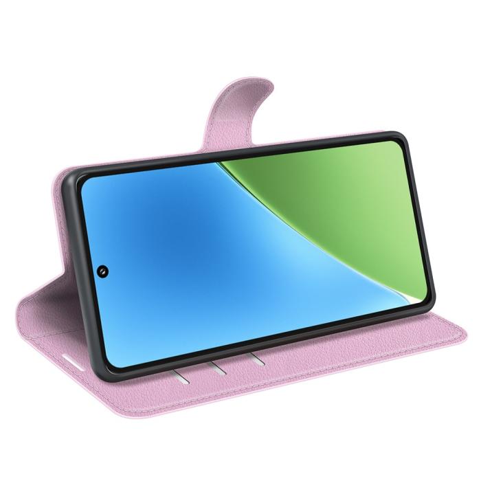 Bild 3,  Xiaomi 15 Fodral Litchi Läder Ljus Rosa