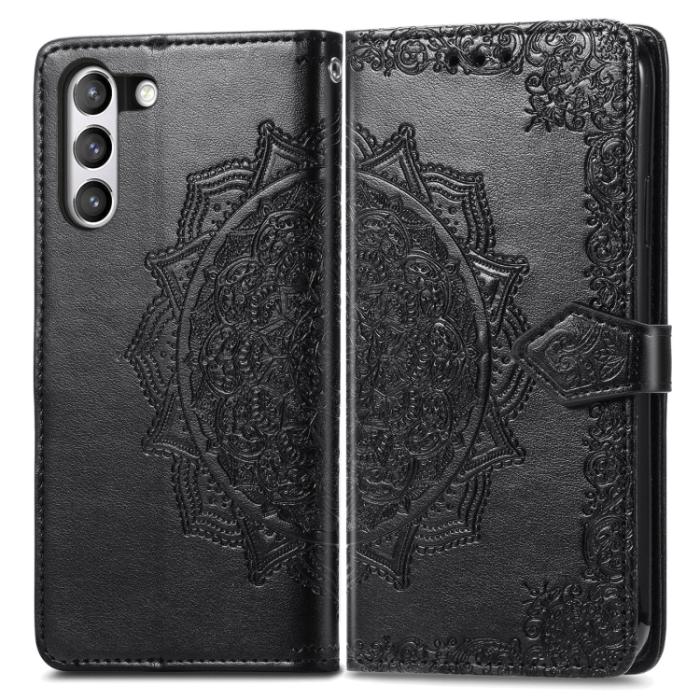 Bild 2,  Samsung Galaxy S21 FE Fodral Mandala Flower Svart