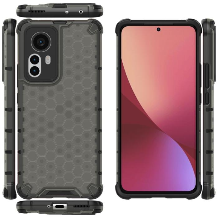 Bild 6,  Xiaomi 12 Pro Skal Hybrid Honeycomb Svart