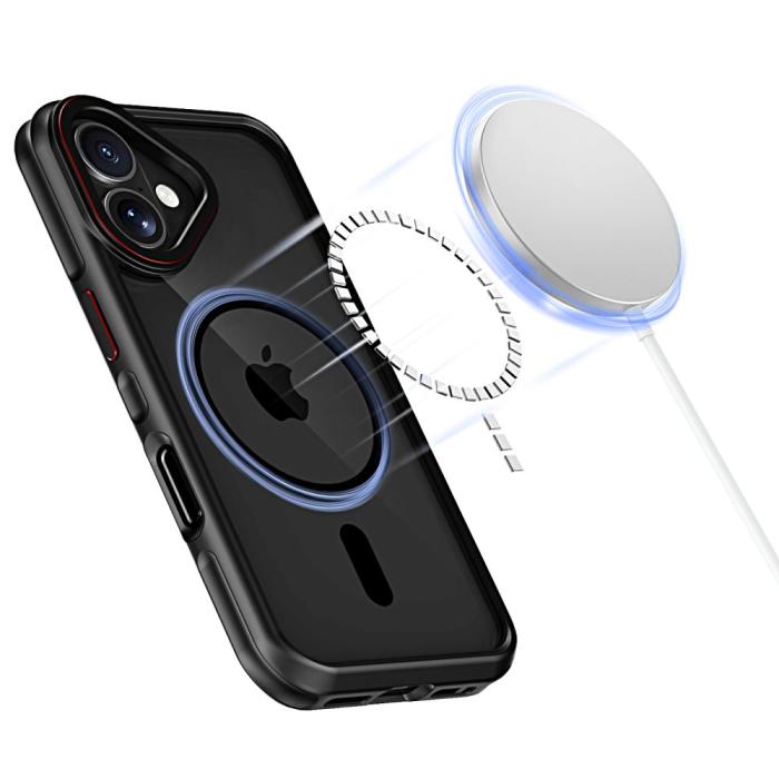 Bild 5, Tech-Protect Tech-Protect iPhone 16 Skal MagSafe MagHybrid Svart/Röd