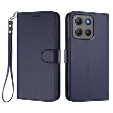  Motorola Moto G15 / G15 Power Fodral L&auml;der Bl&aring;