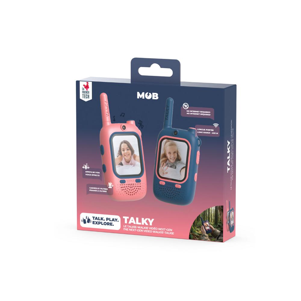 Mobility On Board MOB Walkie Talkie Video Talky Cutie Blå och Rosa