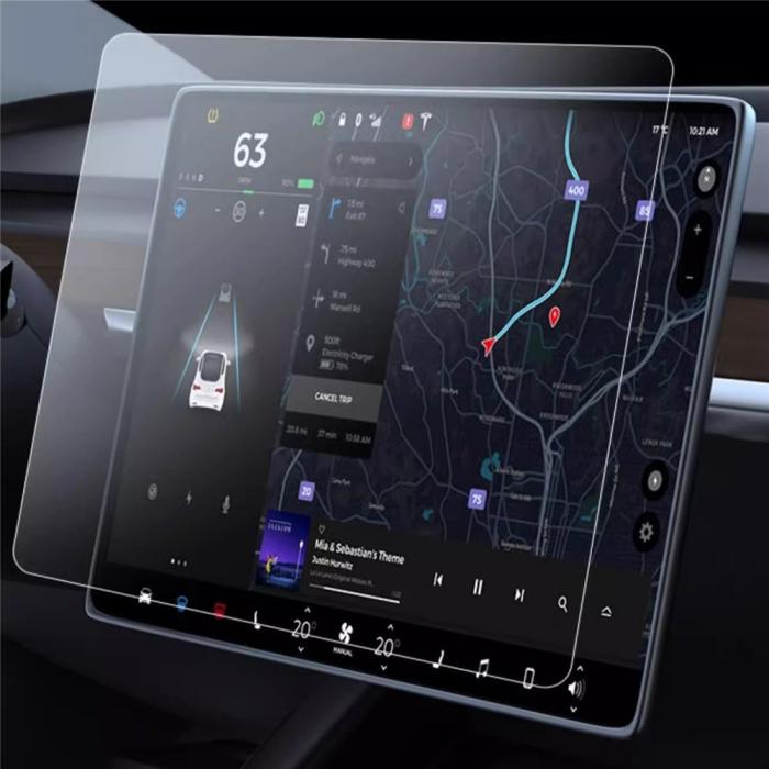 Bild 3,  Tesla Model Y 2025 / Model 3 2025-2023 Skärmskydd Härdat Glas