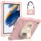  Galaxy Tab A8 Skal Hybrid Shockproof Kickstand Rosa