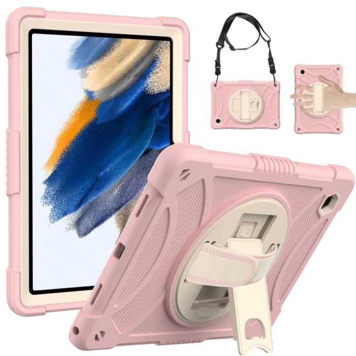 Bild 6,  Galaxy Tab A8 Skal Hybrid Shockproof Kickstand Rosa