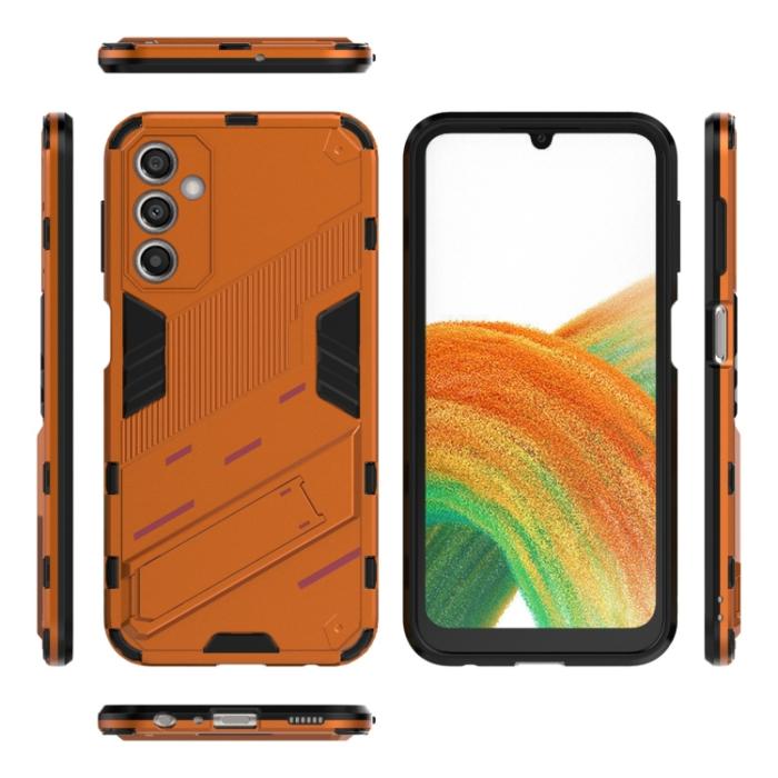 Bild 2,  Samsung Galaxy A24 5G Skal Hybrid Kickstand Orange