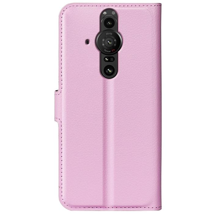 Bild 3,  Sony Xperia Pro-I Fodral Litchi Textur Ljus Rosa