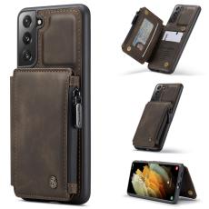 CASEME Samsung Galaxy S21 Plus - CASEME Skal med Pl&aring;nboksfunktion - M&ouml;rk run