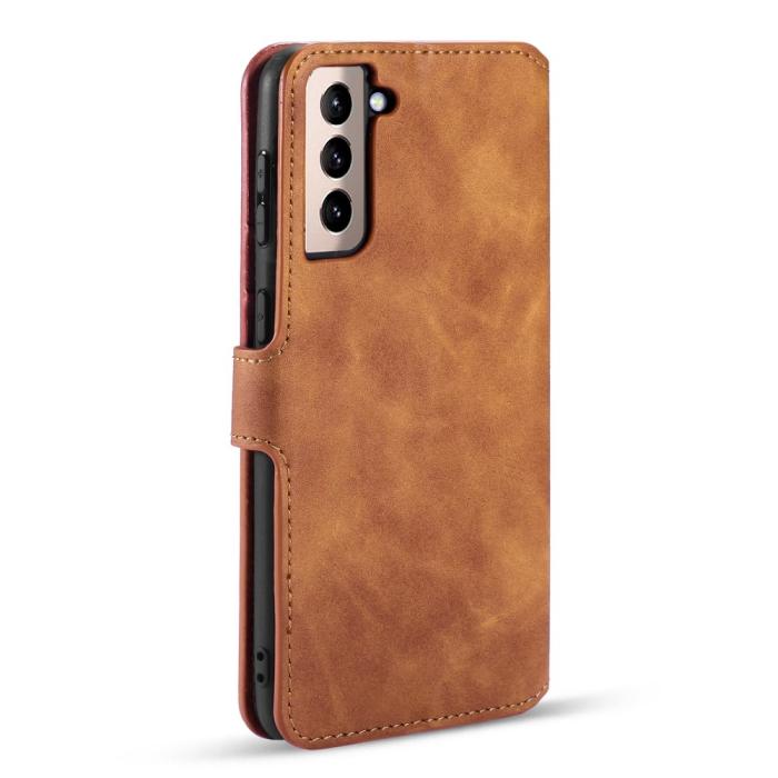 Bild 3, DG.MING Samsung Galaxy S21 - DG.MING Retro Läder Fodral - Brun