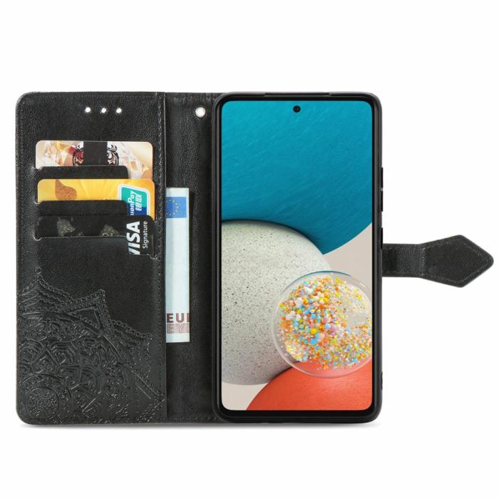 Bild 4,  Samsung Galaxy A53 5G Fodral Mandala Läder Svart