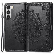  Samsung Galaxy S23 Fodral Mandala L&auml;der Svart