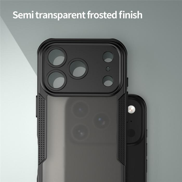 Bild 4,  iPhone 18 Pro / 17 Pro Skal Hybrid Frostat Transparent Svart