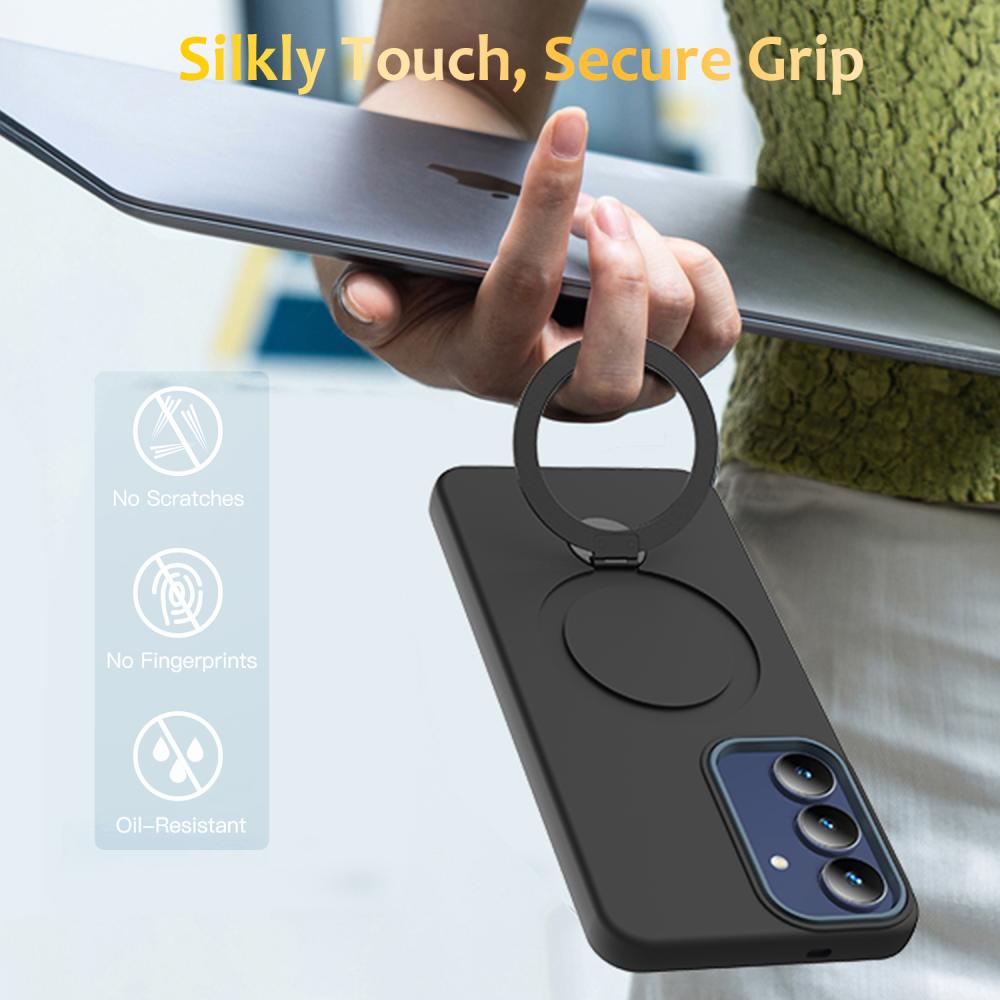  Samsung Galaxy A57 5G Skal MagSafe Kickstand Hybrid Svart
