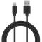 Smartline Smartline 3m Lightning MFi Laddningskabel Svart