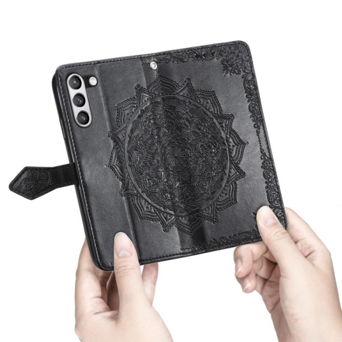 Bild 5,  Samsung Galaxy S21 FE Fodral Mandala Flower Svart