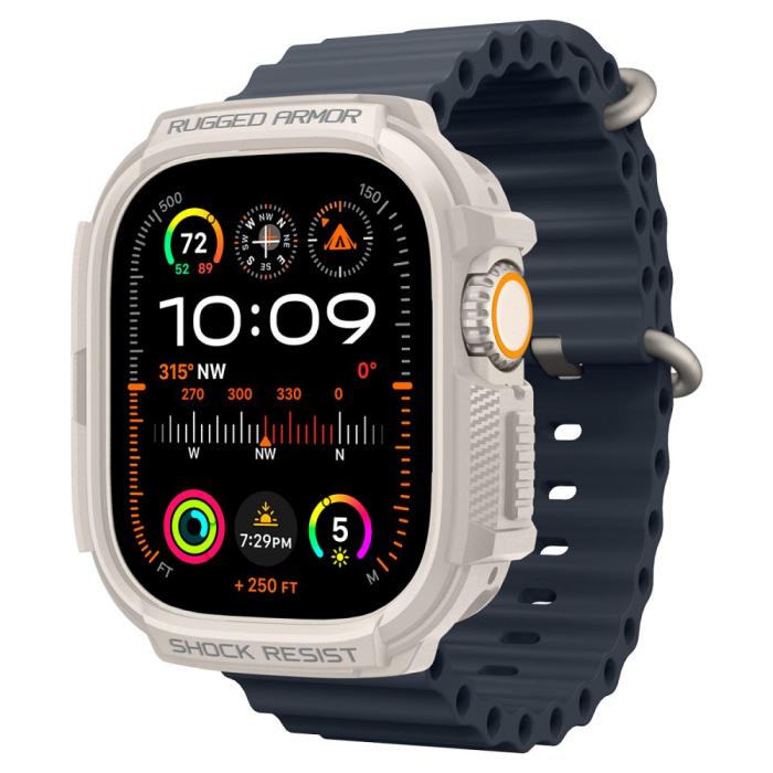 Bild 3, Spigen Spigen Apple Watch Ultra 49 mm Skal Rugged Armor Dune Beige