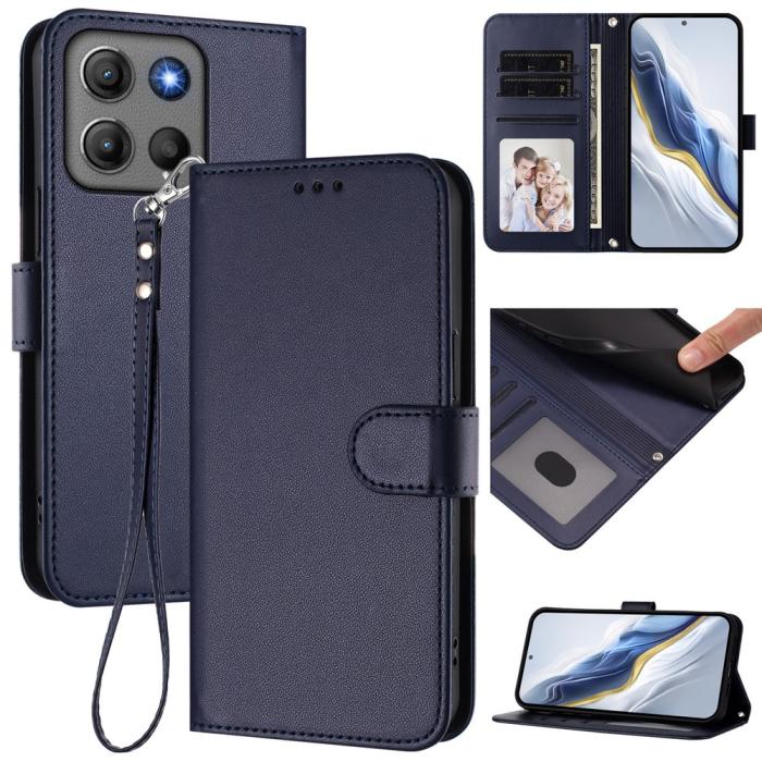 Bild 2,  Motorola Moto G15 / G15 Power Fodral Läder Blå