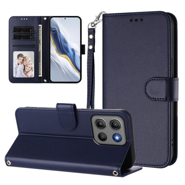 Bild 3,  Motorola Moto G15 / G15 Power Fodral Läder Blå