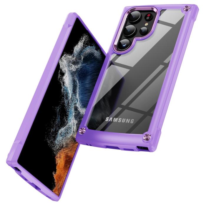 Bild 2,  Galaxy S24 Ultra Skal Shockproof Hybrid Armor Lila