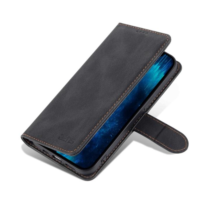 Bild 3, AZNS AZNS iPhone 14 Pro Fodral Skin Feel Läder Svart