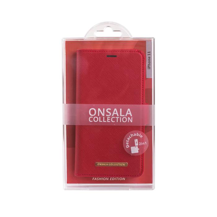Bild 2, Onsala ONSALA iPhone 12 Mini 2in1 Magnet Fodral / Skal Saffiano Red