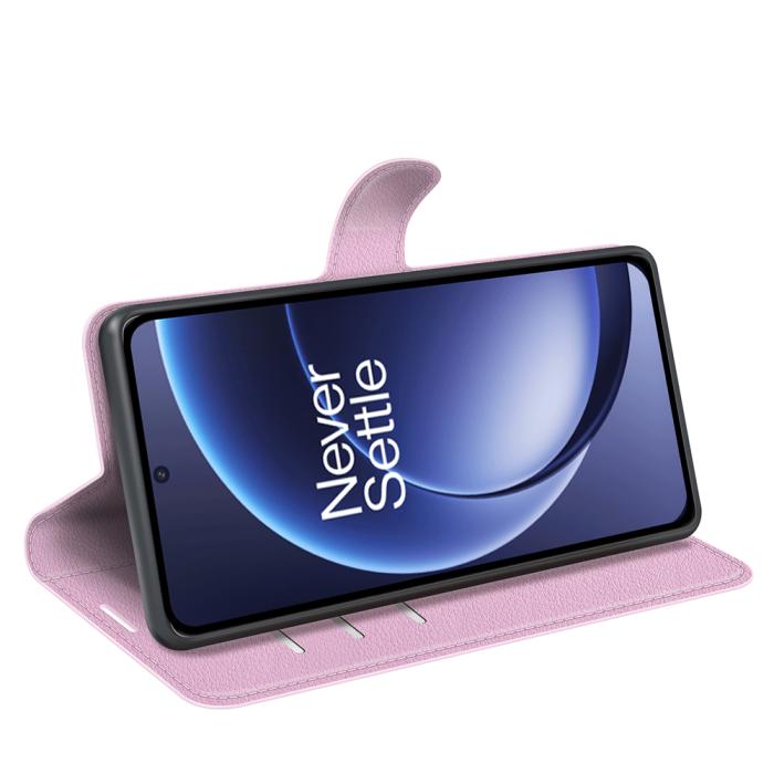 Bild 6,  OnePlus 15 Fodral Litchi Läder Ljus Rosa
