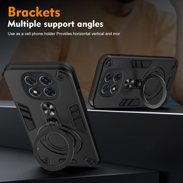 Bild 4,  Xiaomi Redmi Note 14 Pro 5G Skal Kickstand Hybrid Svart
