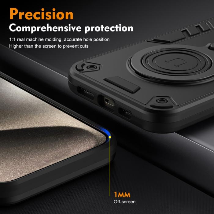 Bild 5,  Xiaomi Redmi Note 14 Pro 5G Skal Kickstand Hybrid Svart
