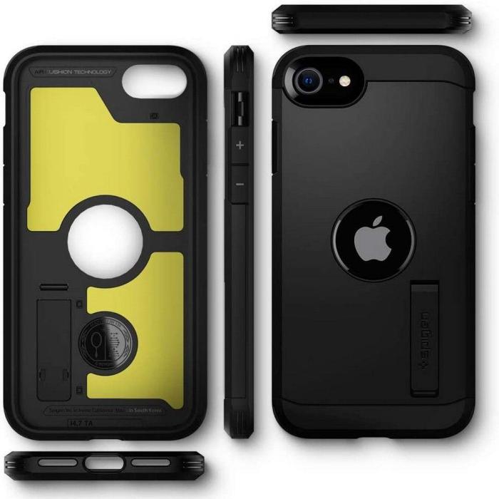 Bild 2, Spigen iPhone 7/8/SE (2020/2022) - Spigen Tough Armor Skal - Svart