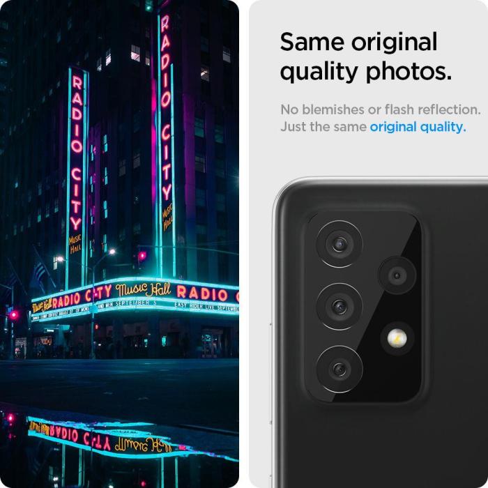 Bild 3, Spigen Samsung Galaxy A72 - Spigen 2-PACK Optik GLAS.tR Linsskydd