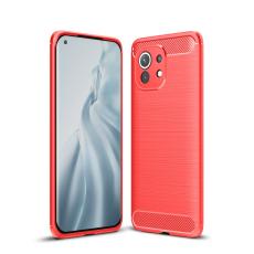  Xiaomi Mi 11 - Borstad St&aring;l Textur - R&ouml;d