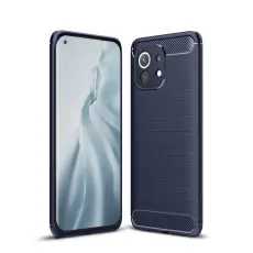  Xiaomi Mi 11 - Borstad St&aring;l Textur - Bl&aring;