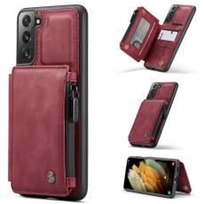 CASEME Samsung Galaxy S21 Plus - CASEME Skal med Pl&aring;nboksfunktion - R&ouml;d