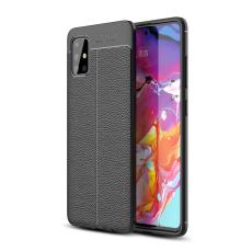  Samsung Galaxy A51 - Litchi Textur Skal - Svart