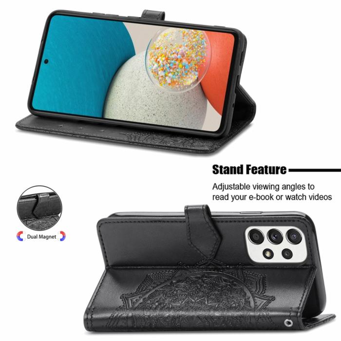 Bild 5,  Samsung Galaxy A53 5G Fodral Mandala Läder Svart