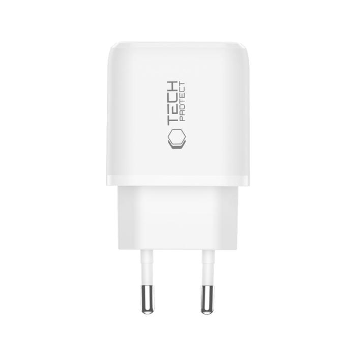 Bild 4, Tech-Protect Tech-Protect 45W Väggladdare Inkl. Lightning - USB-C Kabel Vit